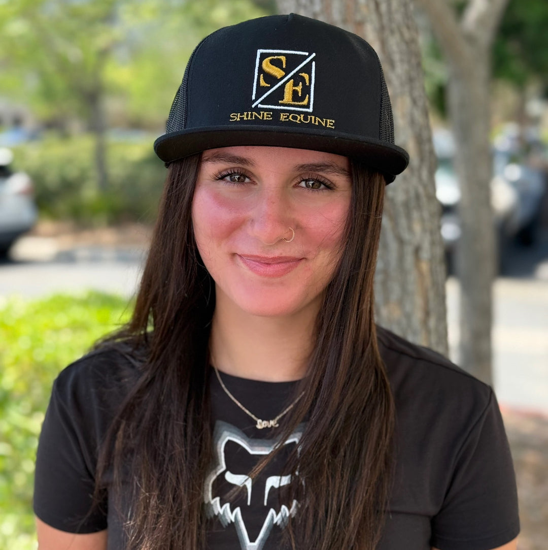 Shine Equine Embroidered Flat Bill Hat