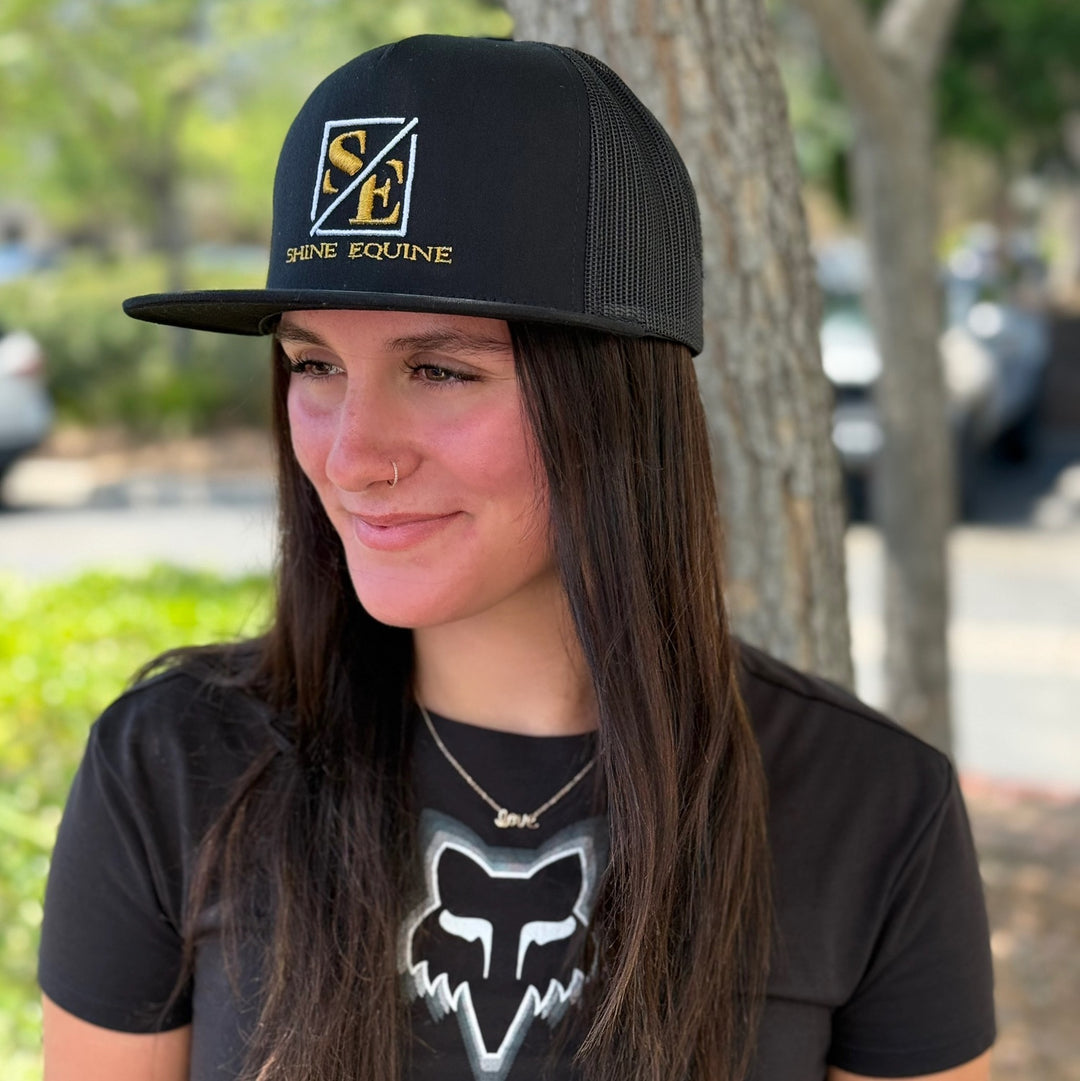 Shine Equine Embroidered Flat Bill Hat