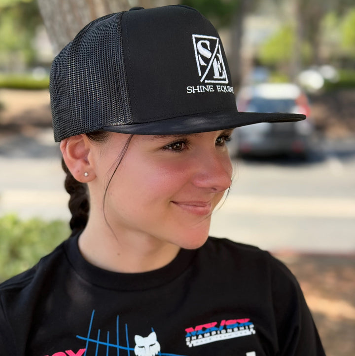 Shine Equine Embroidered Flat Bill Hat