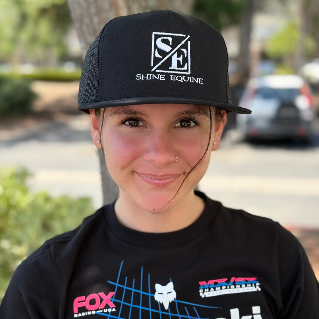 Shine Equine Embroidered Flat Bill Hat
