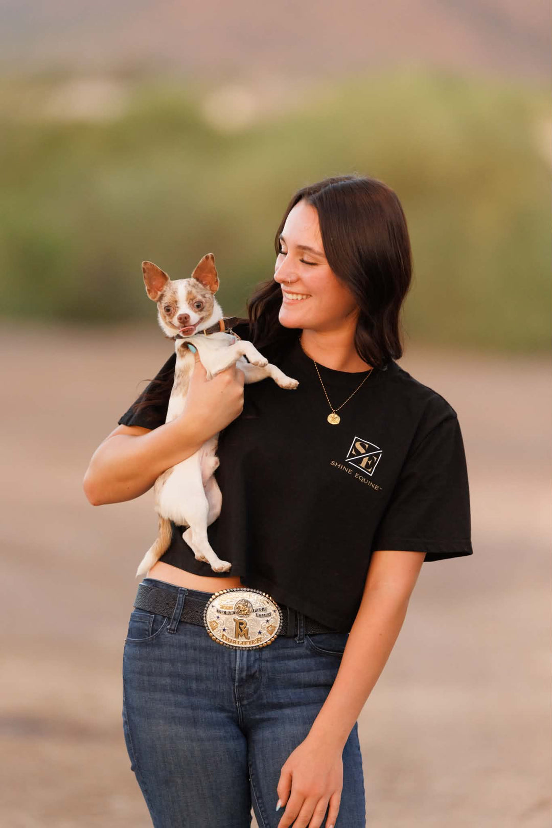 Shine Equine Signature Shine Crop Tee